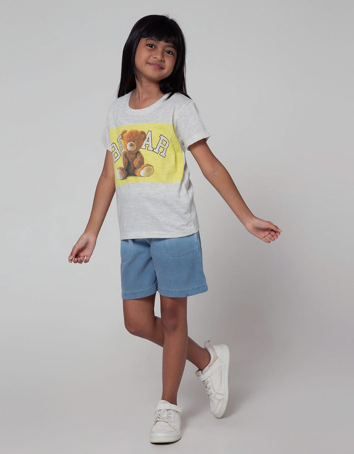 Little M Short Denim Pants Ombrey
