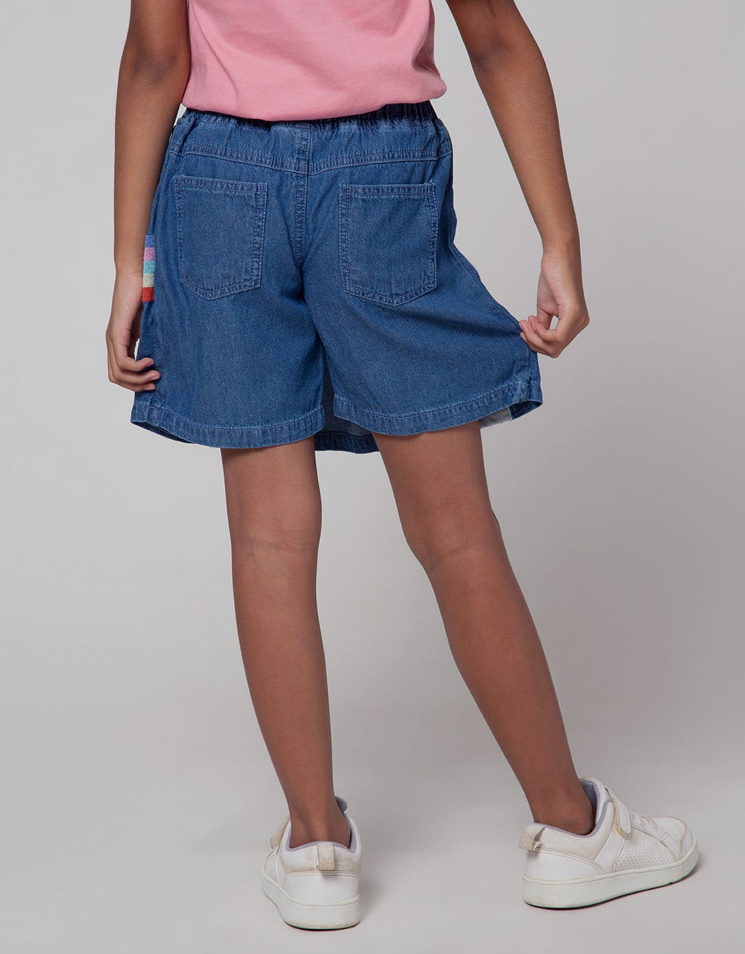 Little M Skort Unicorn Rainbow Pompom