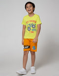 Little M Short Pants Knit Terry Karet Dino Bola