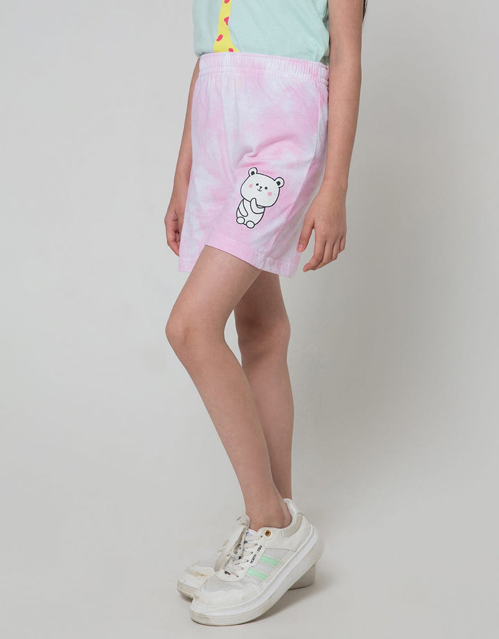 Little M Tie Dye Bear Kids Shorts