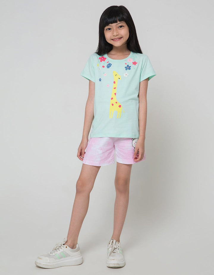 Little M Tie Dye Bear Kids Shorts