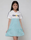 Nevada Short Sleeve Midi Dress Maxi With Hoodie Cut N Sewn Groovy