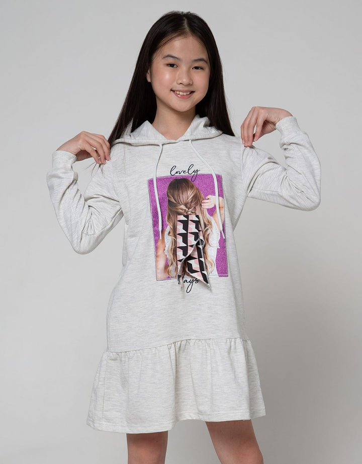 Nevada Long Sleeve Midi Dress Fotoprint Girl Pita