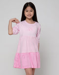 Nevada Midi Dress Lengan 3/4 Daily Rok Susun Gradasi