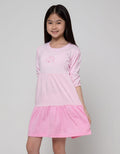 Nevada Midi Dress Lengan 3/4 Daily Rok Susun Gradasi