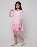 Nevada Midi Dress Lengan 3/4 Daily Rok Susun Gradasi
