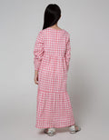 Nevada Long Sleeve Midi Dress Maxi Stacking Print Gingham Bonjour With