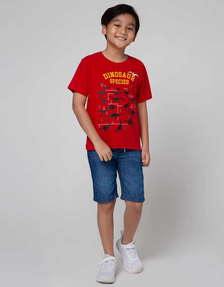 Little M Short Sleeve T-Shirt Dinosaur Species