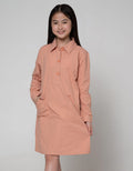 Nevada Long Sleeve Midi Dress Tunik Kerah Kemeja