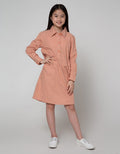 Nevada Long Sleeve Midi Dress Tunik Kerah Kemeja
