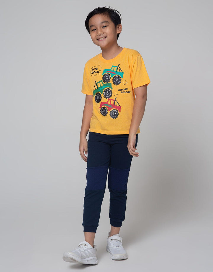 Little M Short Sleeve T-Shirt Lets Roll Car