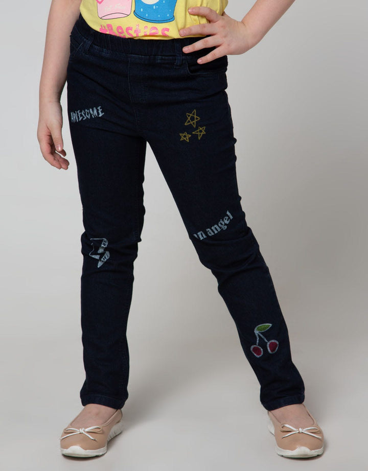 Nevada Denim Long Pants Skinny With Print Awesome