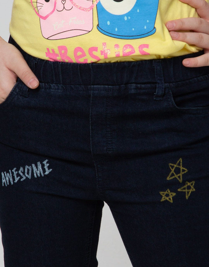 Nevada Denim Long Pants Skinny With Print Awesome