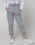 Nevada Jogger Pants Woven Frill Pinggang Kotak