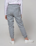 Nevada Jogger Pants Woven Frill Pinggang Kotak