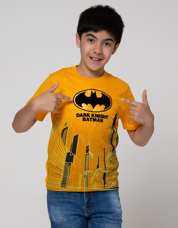 Character T-Shirt Batman City Logo Flocking A