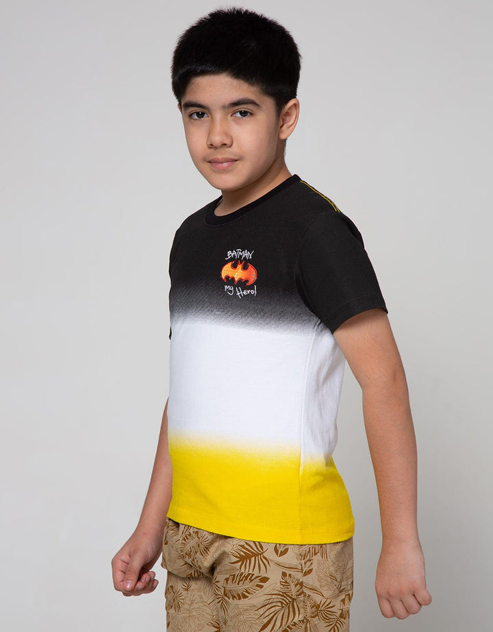 Character Batman Ombre Sablon Logo Short Sleeve T-Shirt