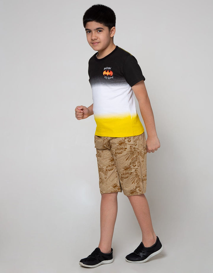 Character Batman Ombre Sablon Logo Short Sleeve T-Shirt