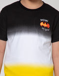 Character Batman Ombre Sablon Logo Short Sleeve T-Shirt