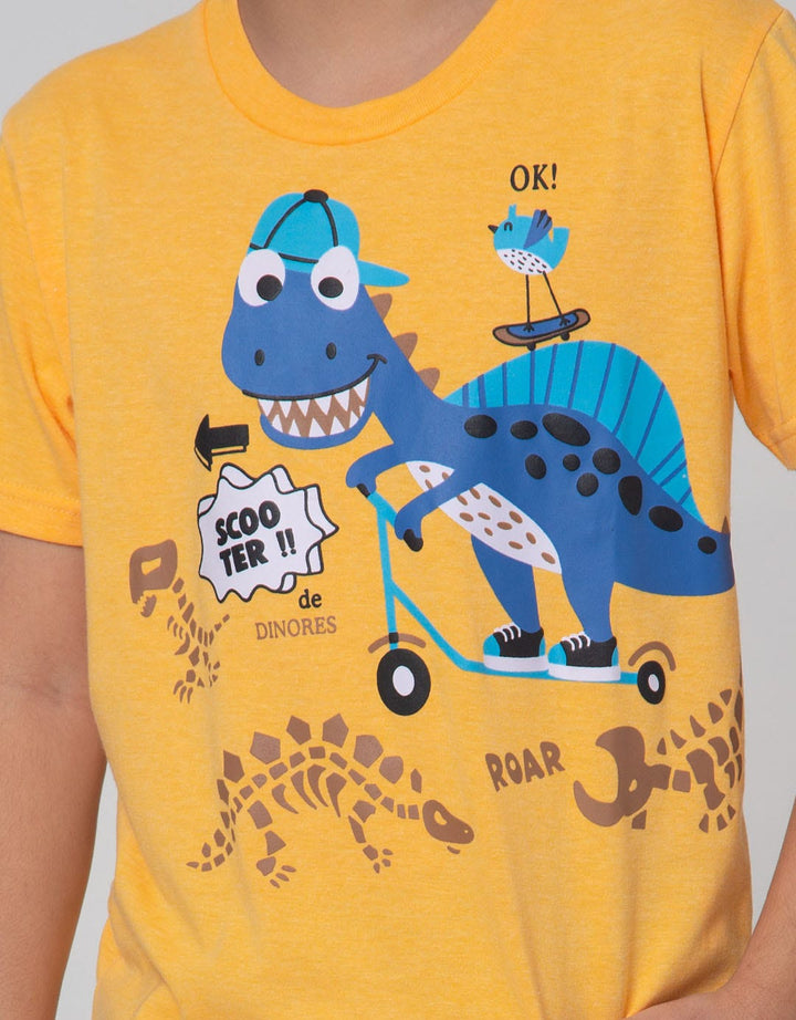 Little M Short Sleeve T-Shirt Scooter Dino