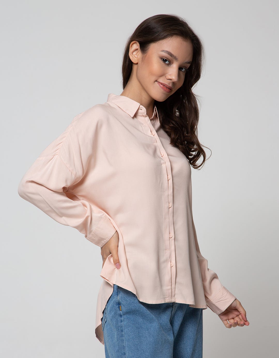 Nevada Long Sleeve Shirt Solid Half