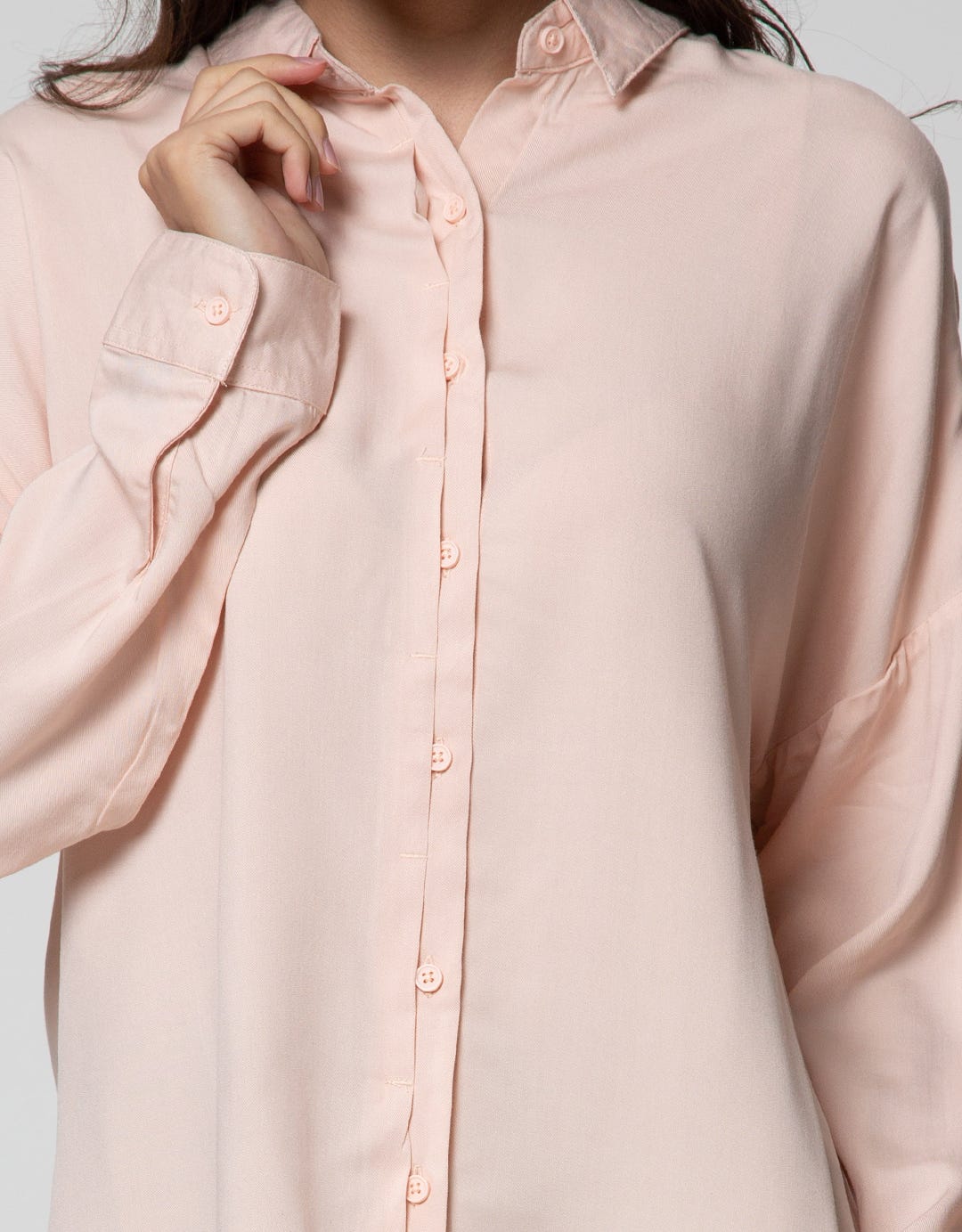 Nevada Long Sleeve Shirt Solid Half