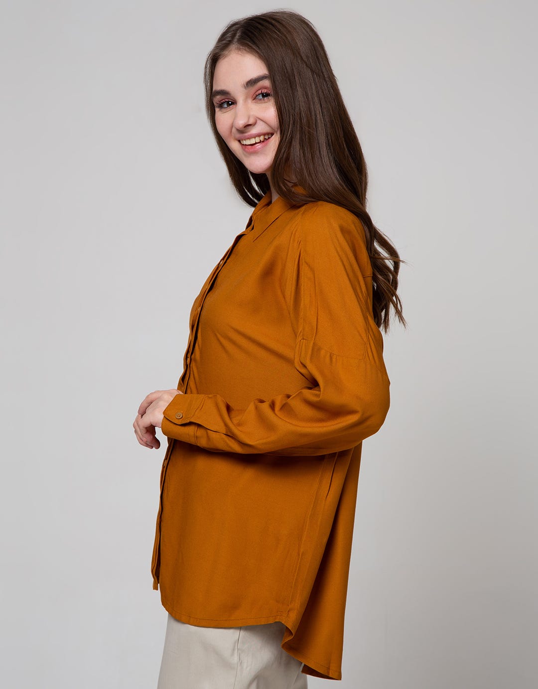 Nevada Long Sleeve Shirt Solid Half