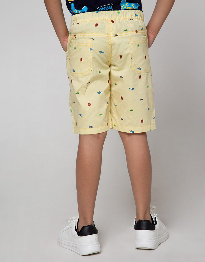 Little M Short Pants Woven Stripe Helicopter