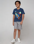 Little M Short Pants Woven Rib Astronaut