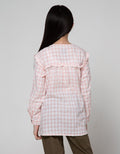 Nevada Long Sleeve Shirt Checks Big Collar With Embro Heart