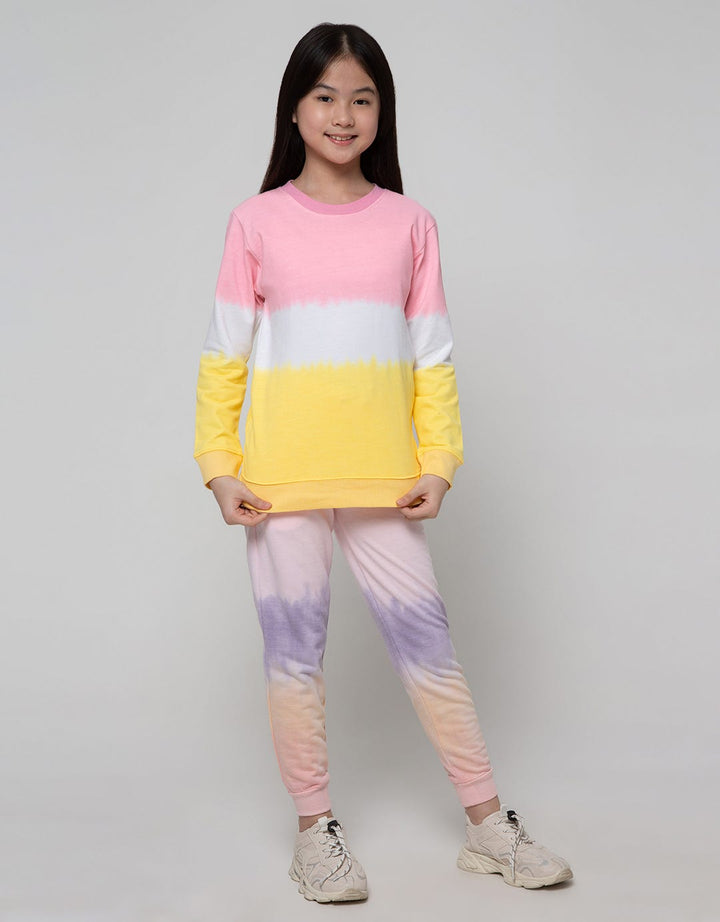 Nevada Jogger Pants Knit Print Tie Dye Rainbow