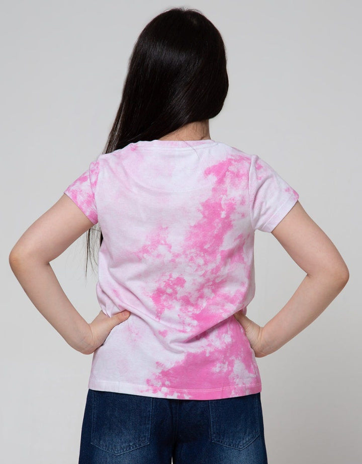 Cardinal Kids Girl Meow Tie Dye Kaos Anak