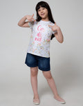 Cardinal Kids Girl Wording Leaf Kaos Anak