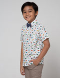 Little M Short Sleeve Shirt Dino Dasi Kupu