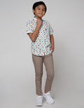 Little M Short Sleeve Shirt Dino Dasi Kupu