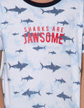 Little M Short Sleeve T-Shirt Print Shark Tie Dyed