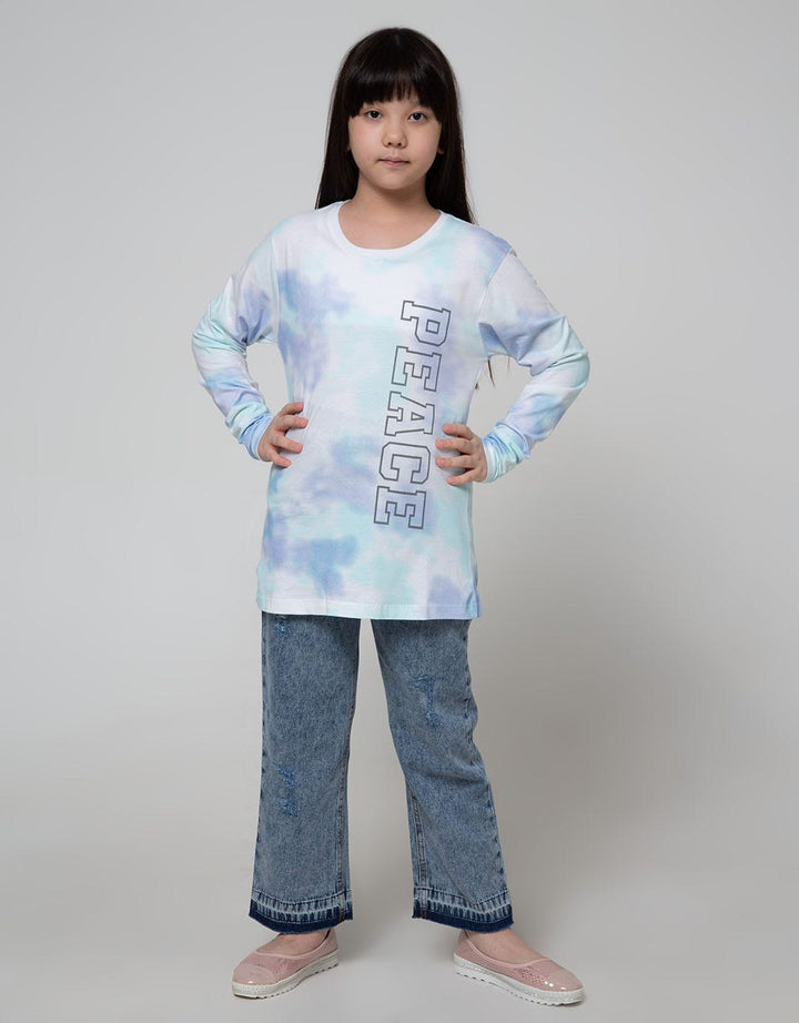 Nevada Long Sleeve T-Shirt Top Tie Dye Peace