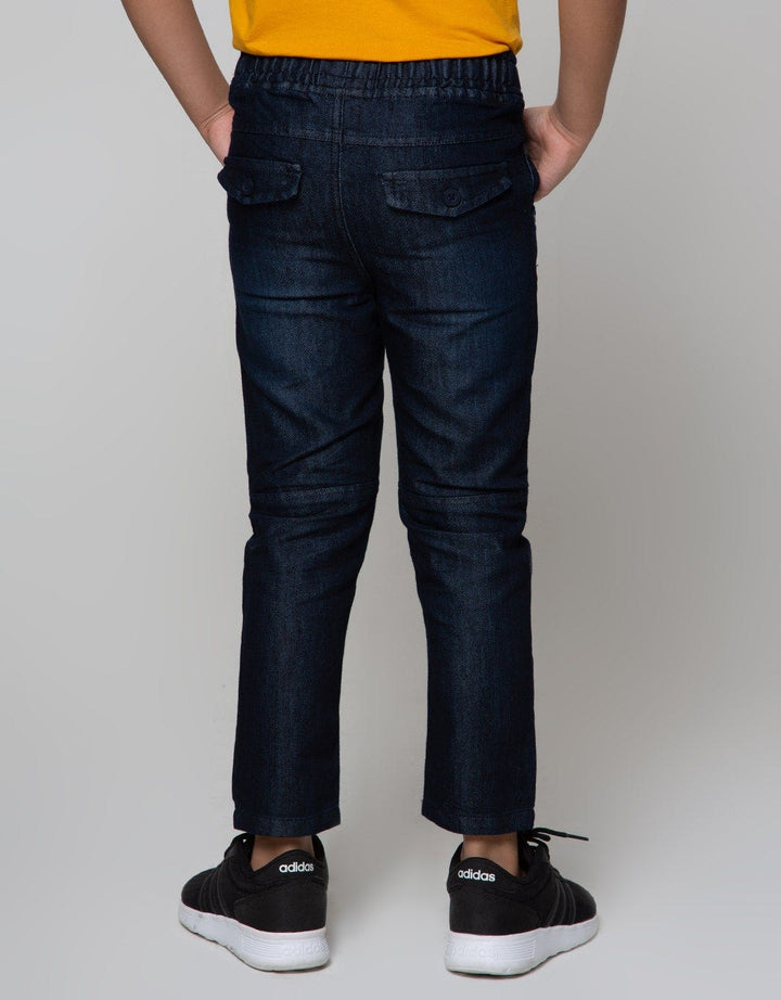 Little M Long Denim Pants Regular Rubber