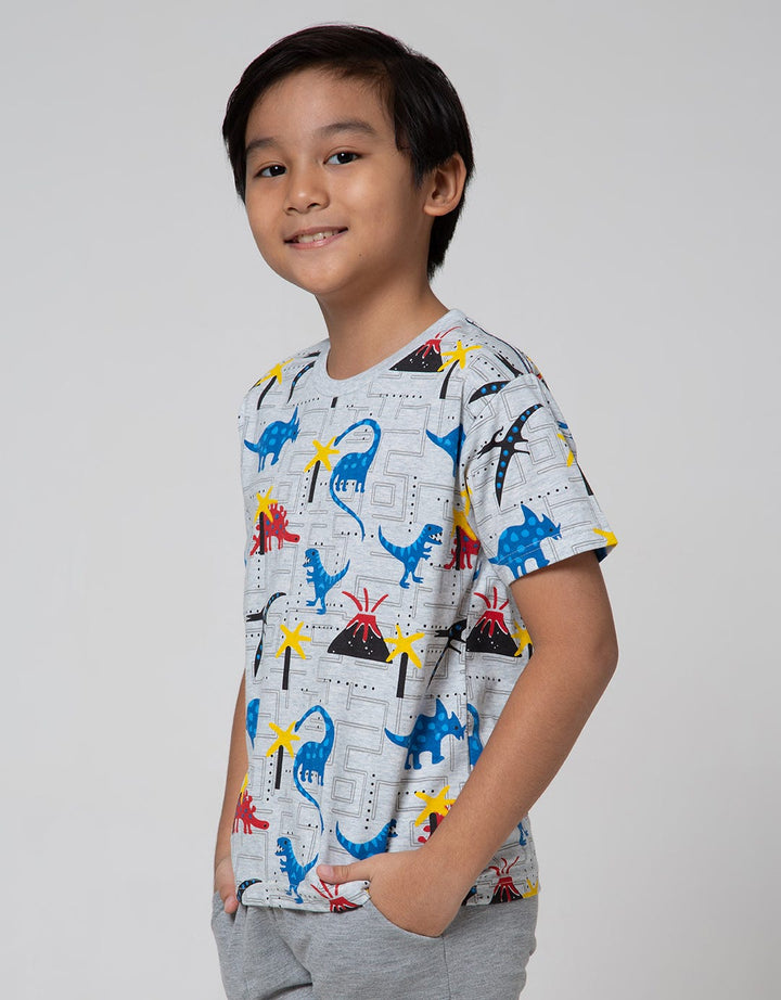 Little M Short Sleeve T-Shirt Dino Game