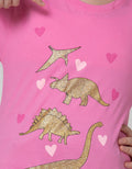 Aero Short Sleeve T-Shirt Top Dino Foil