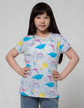 Aero Short Sleeve T-Shirt Top Full Print Dino