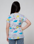 Aero Short Sleeve T-Shirt Top Full Print Dino
