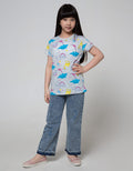 Aero Short Sleeve T-Shirt Top Full Print Dino