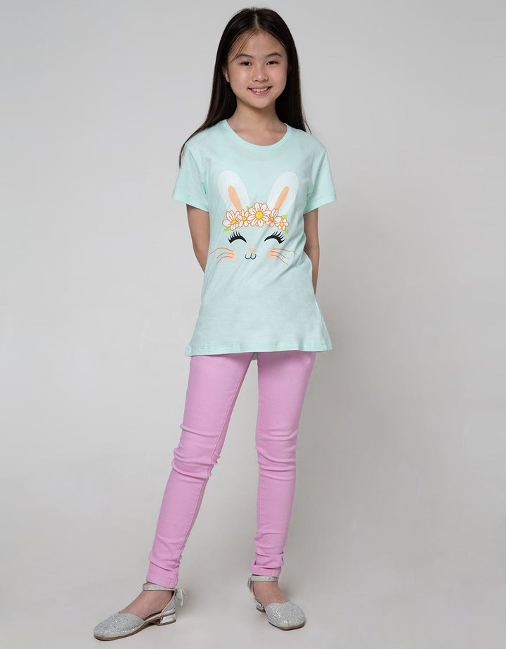 Aero Short Sleeve T-Shirt Basic Top Bunny Head