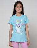 Aero Short Sleeve T-Shirt Basic Top Kucing Love