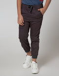 Little M Long Pants Jogger Woven Karet Kulit