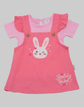 Pipiniko Midi Dress Overall Twill Feeling Loved Bunny