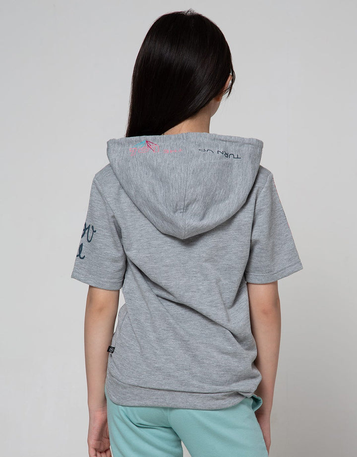 Nevada Short Sleeve T-Shirt Hoodie With Full Print Doodle