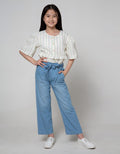 Nevada Wide Leg Denim Pants With Paperbag
