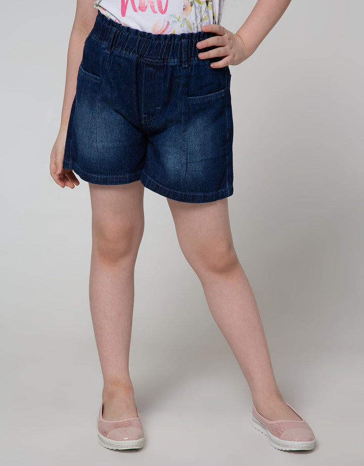 Nevada Short Denim With Cut Pocket